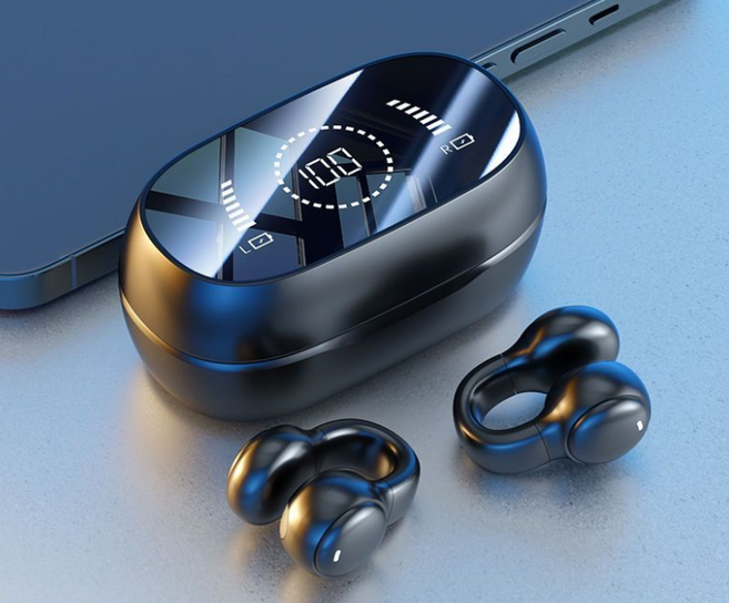 소리증폭기 음성 증폭기 난청보청기 골전도 무선 이어폰 블루투스 소음 감소 스포츠 게임 Xiaomi Iphone에 적합, [01] Black, 1개