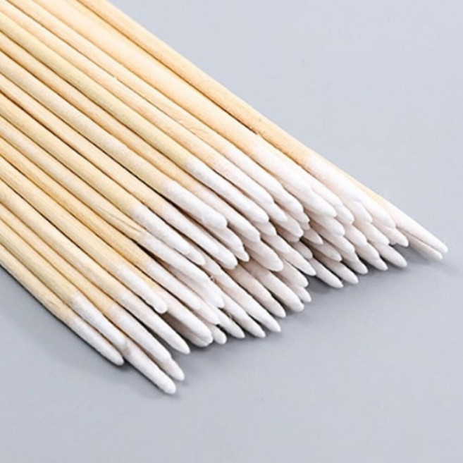 압출용 얇은 뾰족 솜 긴 나무 면봉 100개입 5개 아이라인 메이크업 수정 미세 스틱, 7cm, 100 x 5 (500p)
