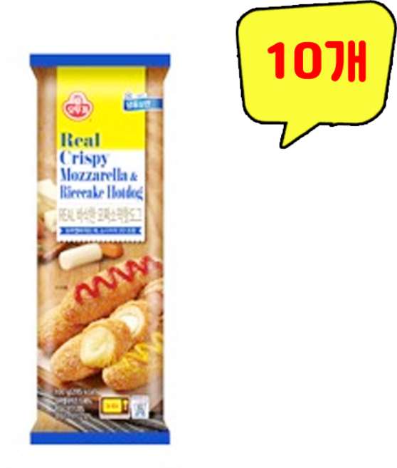 오뚜기 리얼 모짜소떡 핫도그, 10개, 100g