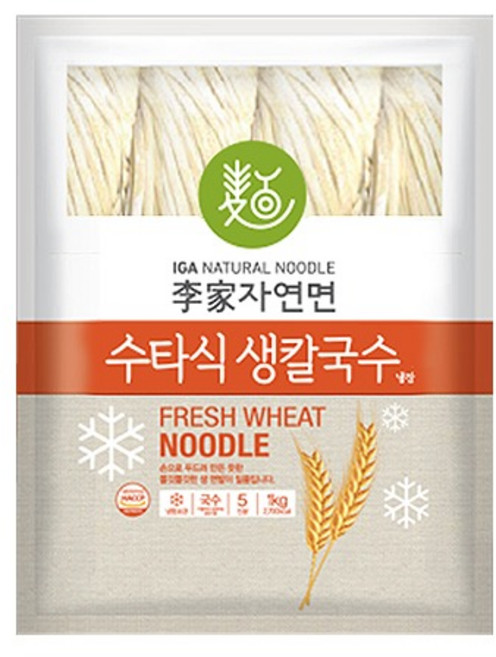 업소용 대용량 생칼국수 냉동보관 (10kg - 50인분) 생면 칼국수, 10개, 1kg