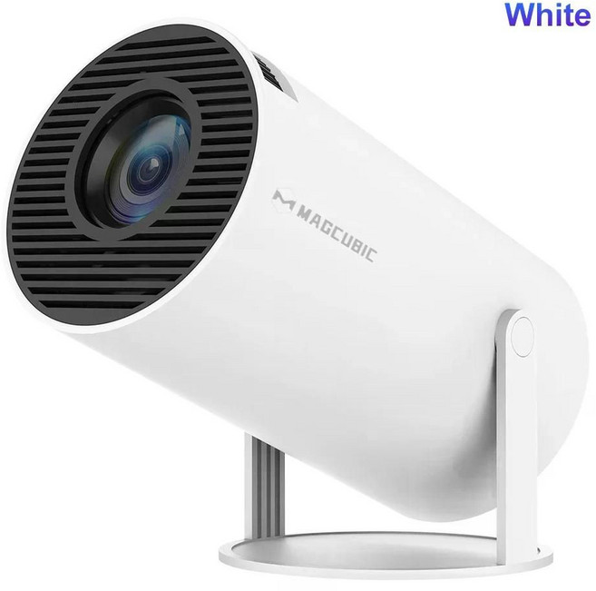 Magcubic 듀얼 와이파이 260 안드로이드 11 4K 1280x720P HY300 ANSI 180 ° 유연한 BT5.0 시네마 야외 휴대용 프로젝터 HY300 프, EU 플러그, HY300 Pro-White, HY300 Pro-White
