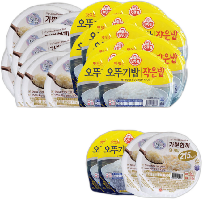 올따옴) 오뚜기 가뿐한끼 현미밥 +작은밥 즉석밥, 1개, 150g