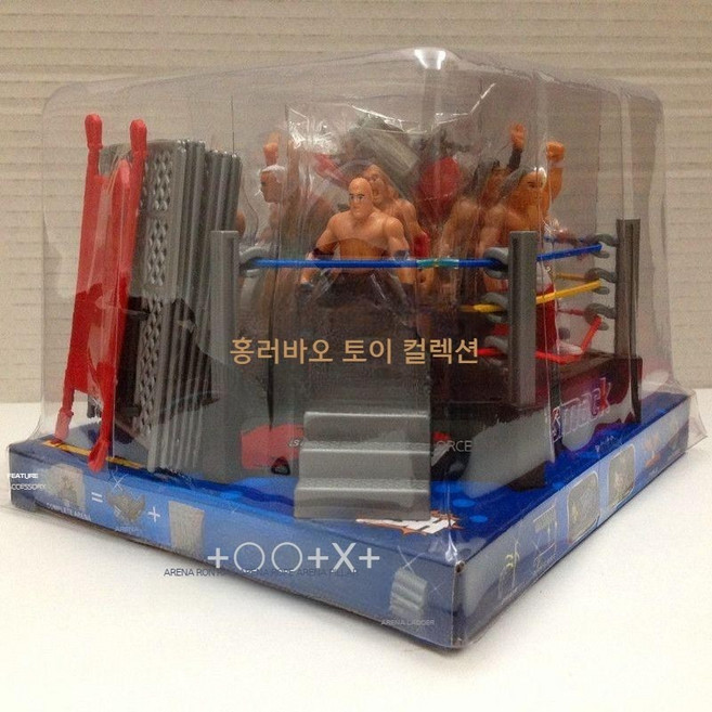 프로 레슬링 WWE 피규어 세트 선물 장난감, 1세트, 12레슬러+링+소품+격투장