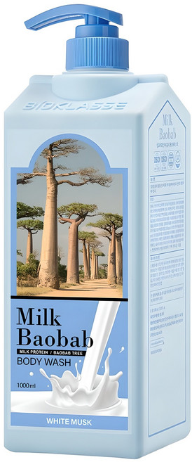 밀크바오밥 바디워시 화이트머스크향, 1L, 1개