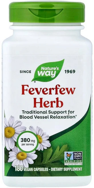 Nature's Way 피버퓨 허브 380mg 베지 캡슐 180정 NWY-12808, 1개 - 쿠팡