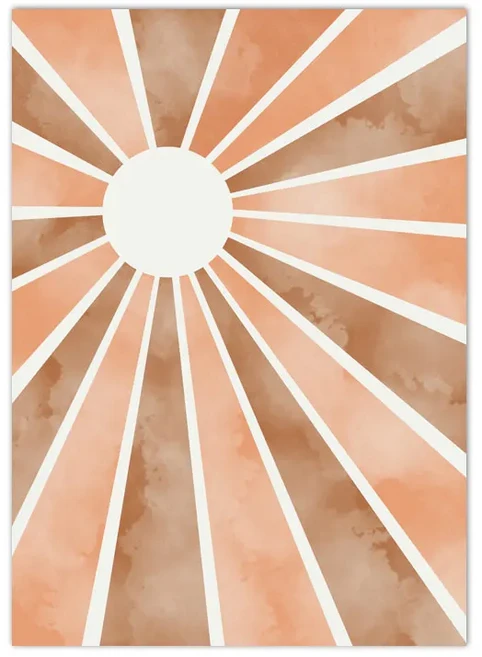 립오일 립틴트 립글로스추상 중반 세기 터 Boho 테라코타 썬 문 캔버스 풍경 북유럽 벽 아트 그림 거실, 03 13x18cm No Frame, 05 C