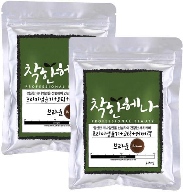 순한천연 새치염색 착한헤나 천연헤나가루 새치염색커버 100g, 착한_브라운, 1개