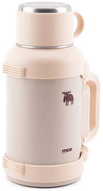 MOZ 스웨덴 포스코 316스텐 아웃도어맥스 대용량 보온병 캠핑 글램 야외활동 보온보냉병, 1개, 2500ml, 오트밀베이지