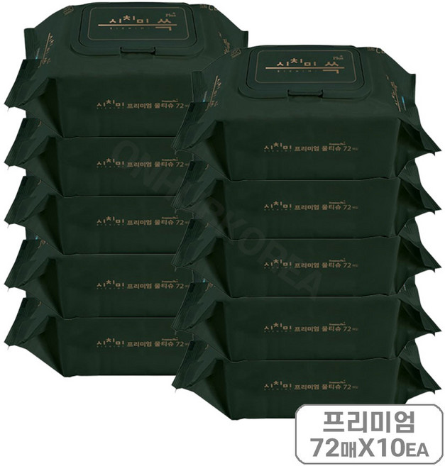한스웰 시치미 쓱 데일리 물티슈 리필형, 72매, 10개