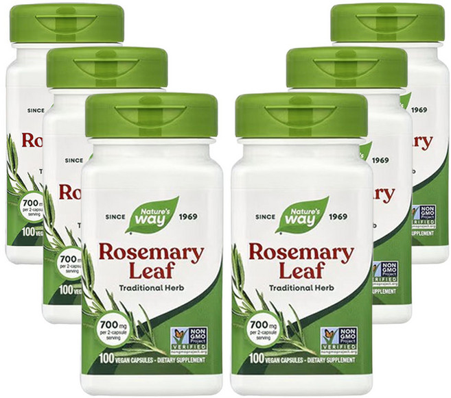 네쳐스웨이 로즈메리잎 350mg 베지 캡슐 100정, 6개