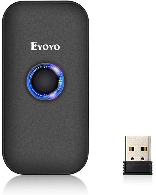 Eyoyo 미니 1D 블루투스 바코드 스캐너 3-in-1 블루투스 및 USB 유선 및 2.4G 무선 바코드 리더기 휴대용 바코드 스캔 Windows Android iOS 태, EY-009L
