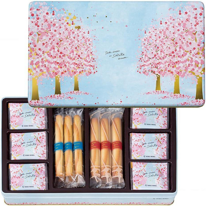 일본 요쿠모쿠 YOKUMOKU 과자 더블 쇼콜라 오 사쿠라 아소티 3종류 36개 과자 선물세트, 1개