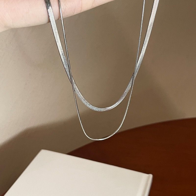 鈦鋼蛇骨項鍊 鎖骨鍊