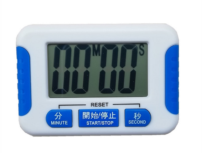 多功能液晶顯示廚房計時器 正倒數計時器, 白色, 1個