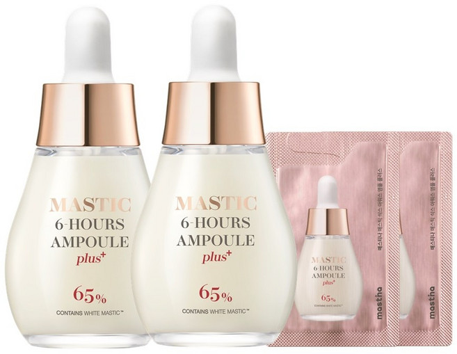 [공식판매처] 매스티나 화이트매스틱 식스아워스 앰플 플러스 세트 (앰플 20ml x 2p+샤셰 1ml x 2p), 1세트