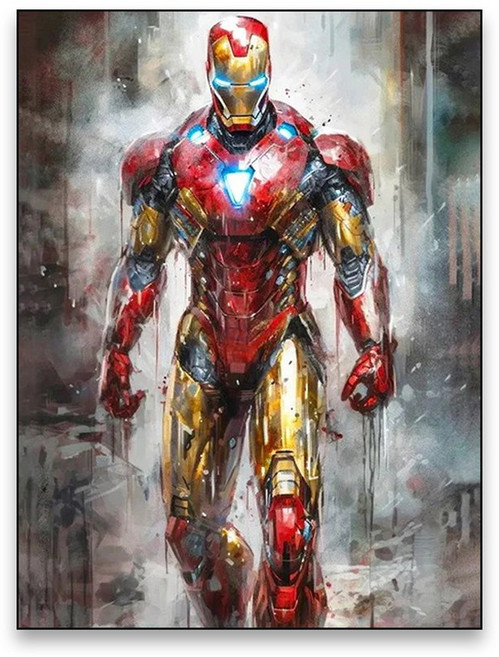 영화 아트 포스터 아이언 맨 데드 풀 캔버스 페인팅 클래식 캐릭터 벽화 홈 벽 장식 선물, 50x70cm Unframed, B058