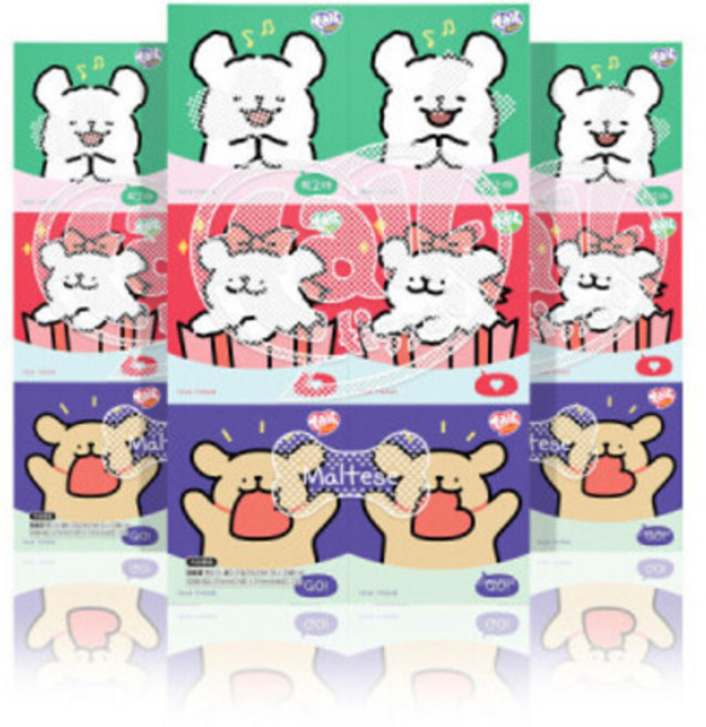 잘풀리는집 톡티슈 몰티즈리트리버 미니 미용티슈 100매 6입 3팩