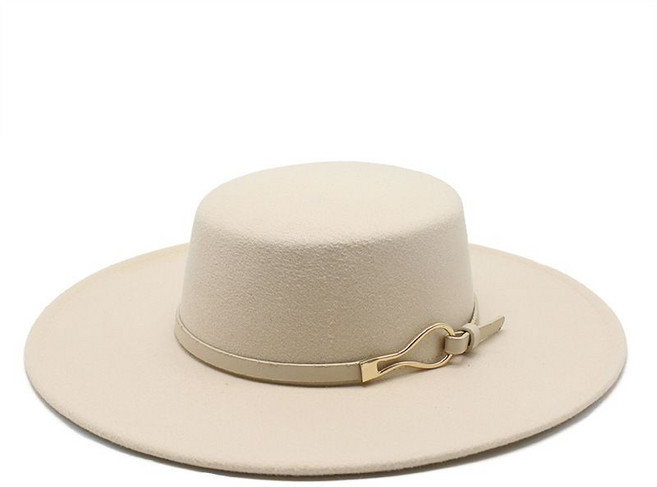 패션 여성 모직 페도라 여성 대모자 챙 넓은 챙 양모 모직 평정모자 우아한 스타일 LT