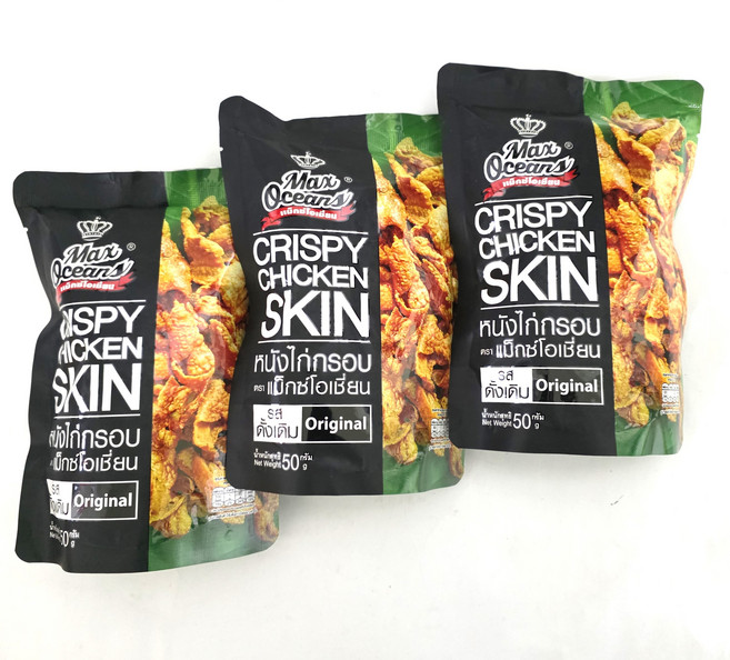 태국 닭껍질튀김, 3개, 50g