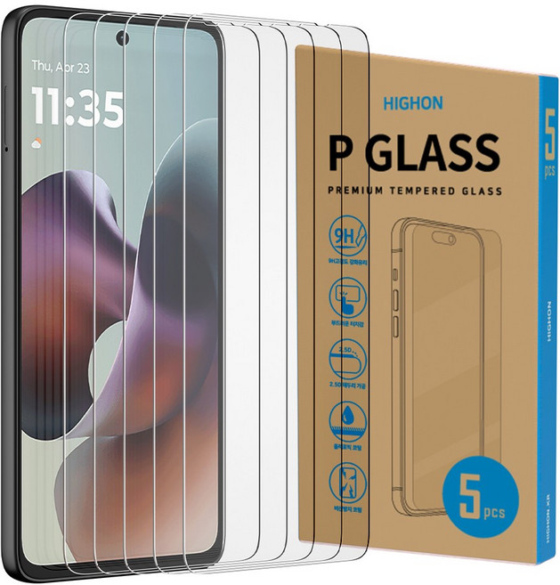하이온 모토로라 G56 5G P글라스 강화유리 액정보호 필름 5매