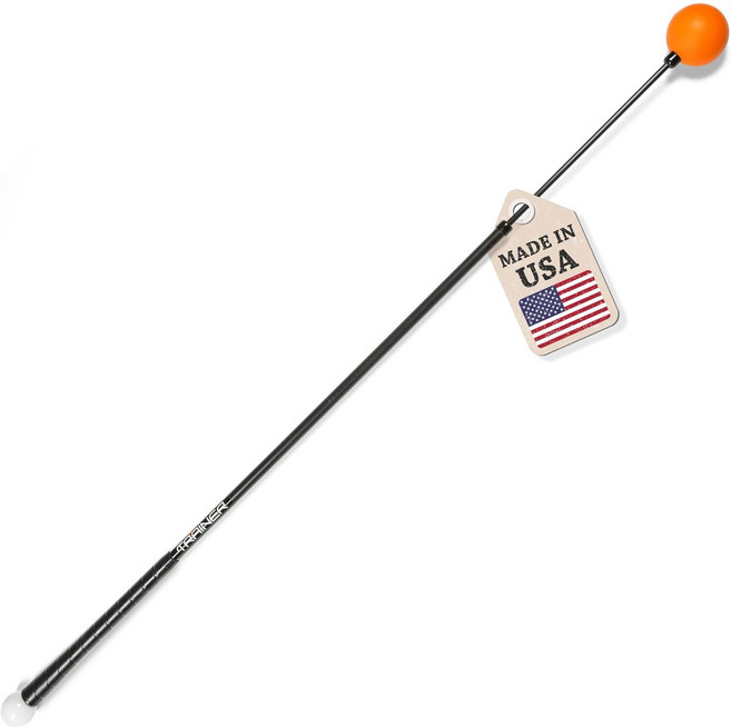 Full Size 47인치 Orange Whip 골프 스윙 트레이너 보조 장치 리듬 유연성 균형 템포 및 근력 향상 미국직구, 1개, 블렉/오렌지