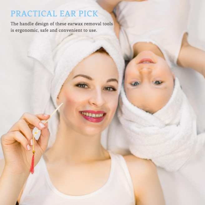 1세트 귀지 제거 도구 창의적인 인체공학적 디자인 소형 휴대용 가벼운 키트 안전하고 편안한 스푼
