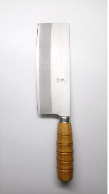 金刀具 #A006 鐵店出品 主廚刀 三合鋼刀 蔬果刀 營業用刀 中餐烹調丙試用刀, 1個, 白鐵夾青鋼菜刀, 白鐵夾青鋼