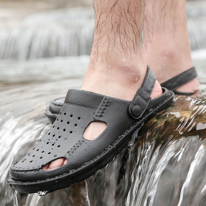 besteffie 남자슬리퍼 무지 EVA 미끄럼방지 발편한 블로퍼형 슬리퍼 펀칭 패션 빅사이즈 남성슬리퍼 C58