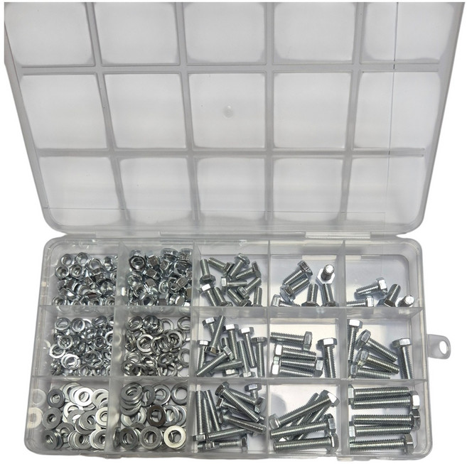 290개 육각볼트 너트 와셔 세트 1개