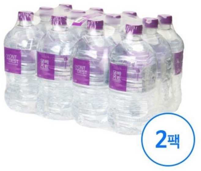 몽베스트 생수 유라벨, 1L, 24개