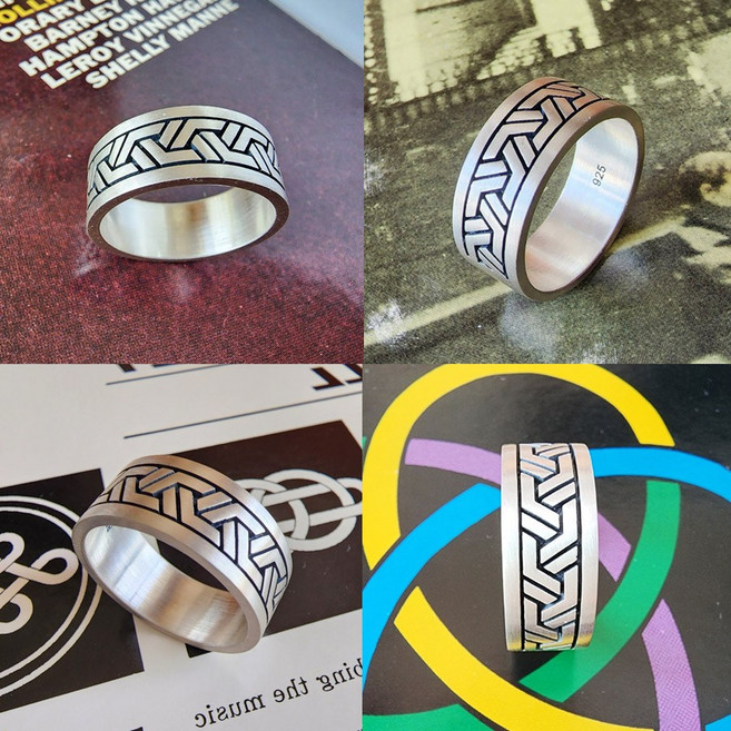 댄디홍 매듭패턴 실버반지 커플링 국내공방제작