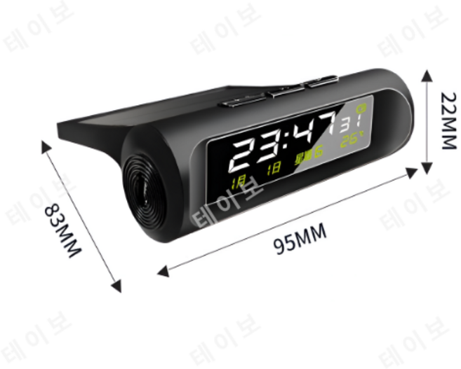 차량용시계 태양열 태양광 표시 디스플레이 압력, 모델, 1개