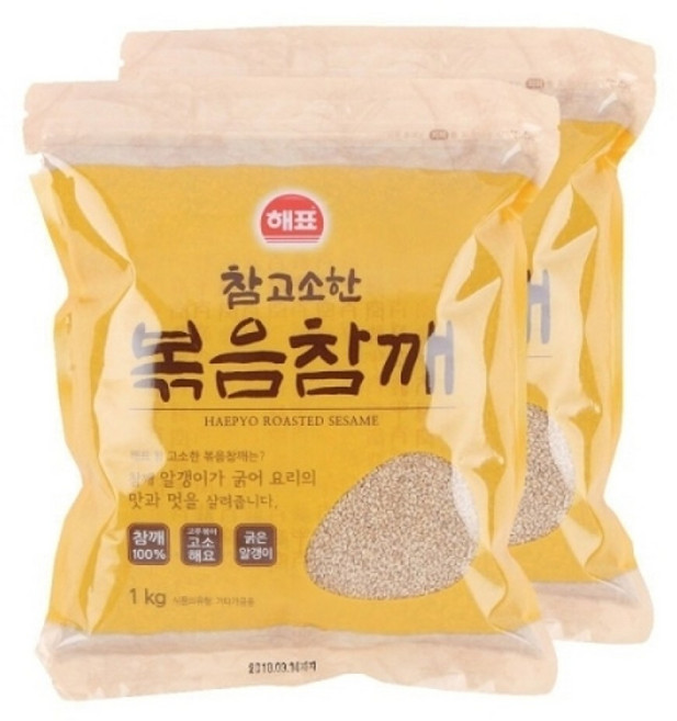 해표 참고소한 볶음참깨 1kg x 2개, 1개