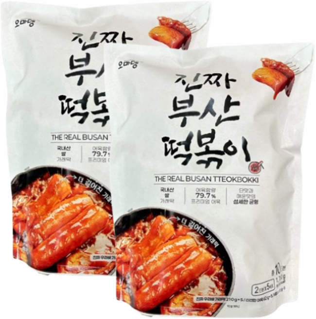 코스트코 오마뎅 진짜 부산 떡볶이 1760g 가래떡 어묵 소스, 2개, 1.76kg