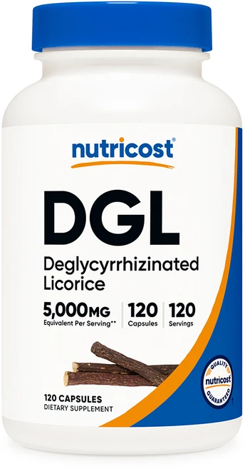 뉴트리코스트 DGL 감초 추출물 글리시리진 제거 5 000mg 120캡슐 (4개월분), 1개, 120정 - 쿠팡