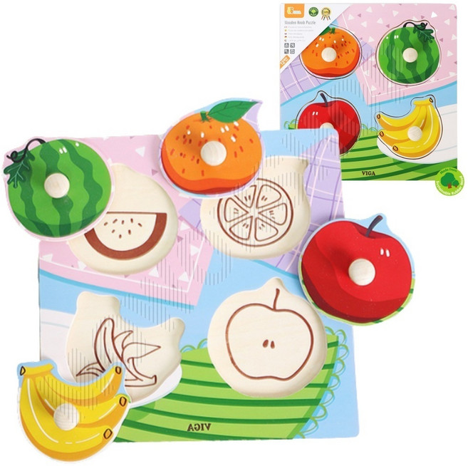 돌아기퍼즐 12개월아기장난감 만1세교구 꼭지퍼즐 만2세교구 17개월아기장난감, 1개