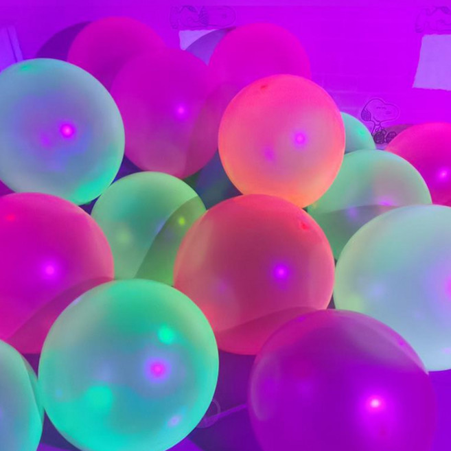 형광 풍선 야광 할로윈 네온 글로우 생일 웨딩 이벤트 크리스마스 파티 장식 에어벌룬, 3-1. 블랙 별 1개 / 12인치