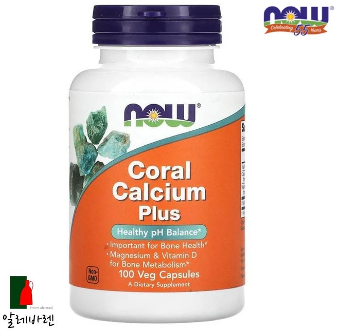 나우푸드 코랄 칼슘 플러스 베지 캡슐 글루텐 프리, 알약/캡슐, 범용, 100정, 1개 - 쿠팡