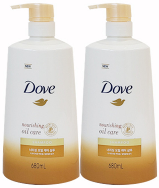 도브 너리싱 오일 케어 샴푸 680ml, 2개
