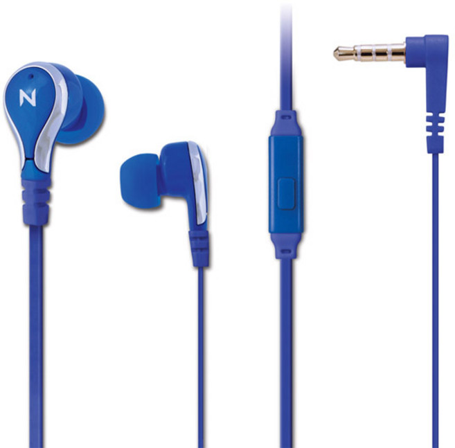 너츠 스웨거 스포츠 유선 이어폰 벌크, NUTZ 스웨거스포츠 블루 벌크