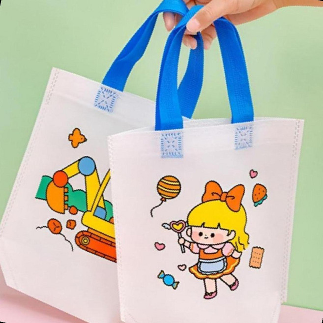 그림그리기 에코백 체험 무지 색칠 아이들 천가방, 1개, 통통배