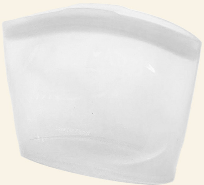 몽스토어 프리미엄 실리콘 지퍼백 500ml 보관이 편리한 국산 3중 밀폐용기 스탠딩, 내추럴, 1개