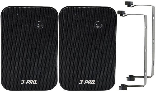 J-PRO PRO-80 80W 4인치 매장용스피커 카페스피커 매장 벽걸이 업소용 패시브 스피커 브라켓포함 2개/1조, 블랙