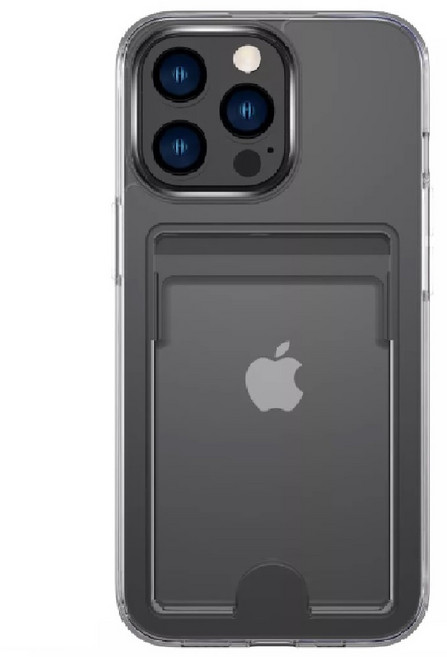 [단비스토어] 카드2장 수납 변색없는 투명 젤하드 듀얼 카드포켓 케이스