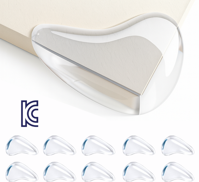 쥬팜 고급형 투명 모서리 보호대, 10개, 투명색상