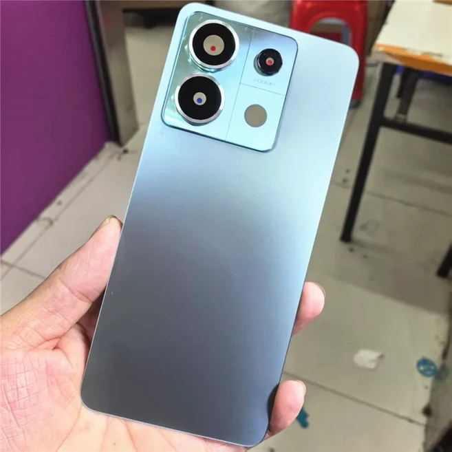 XIAOMI 호환 Redmi Note 13 Pro 5G 2312DRA50C 유리 배터리 커버 뒷문 전화 후면 카메라 렌즈 교체 부품, 01 녹색