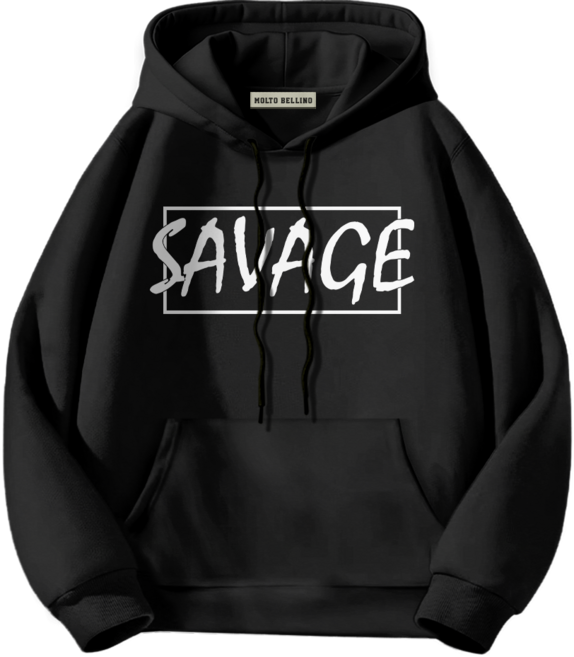 몰토벨리노 세비지스퀘어 베이직 남녀공용 후드티