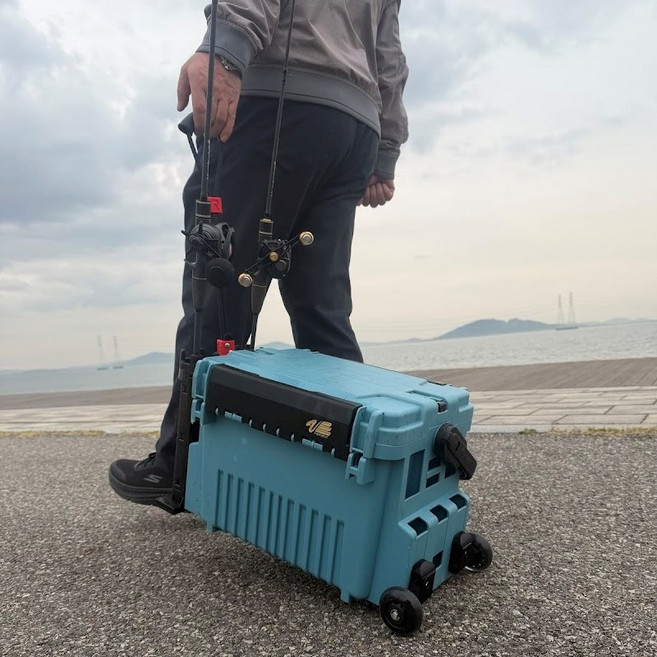 기맥킨 구르마 캐리어 메이호 다이와 호환 태클박스 킷트 5000 7000 9000번, 블랙, 블랙, 1개