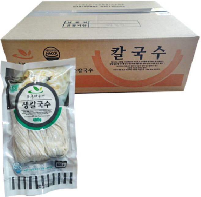 초록바구니 생칼국수 1박스, 800g, 12개