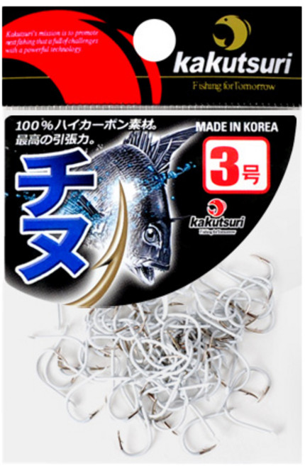 카쿠쯔리화이트덕용바늘 지누 감성돔 이소 토너먼트용 대용량 100개입 날카로운 훅 다용도, 1개